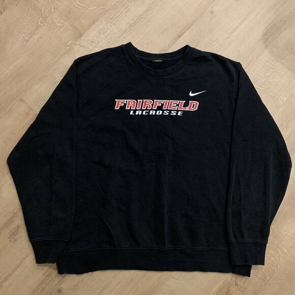 Nike Fairfield University Stags Lacrosse Sweatshirt Mens XL Team Issued Crewneck - Picture 1 of 8